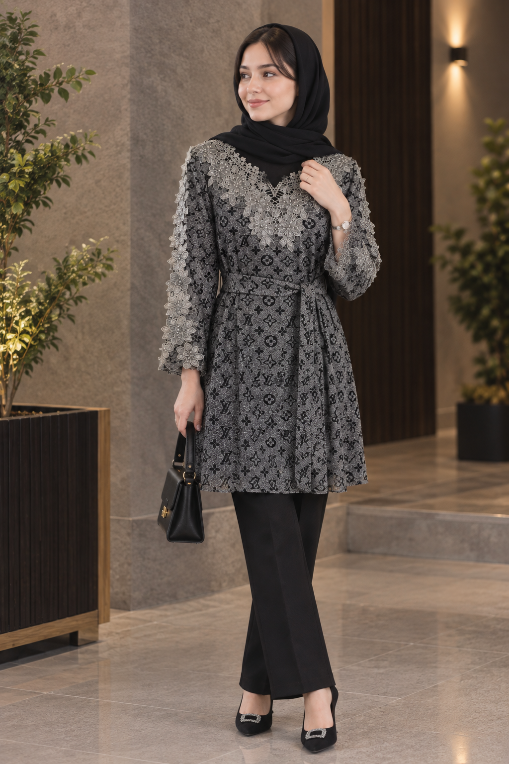 تونیک مجلسی لمه در دو سایز L و XL ، شش رنگ